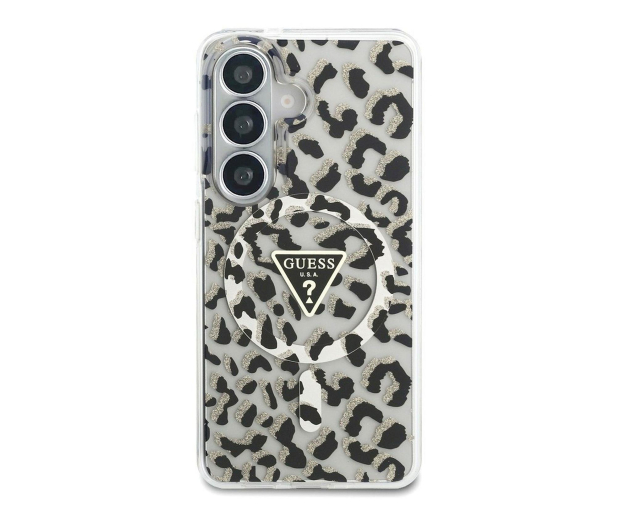 Guess Etui Leopard Print Triangle MagSafe do Galaxy S26 czarny - 1522705 - zdjęcie 2